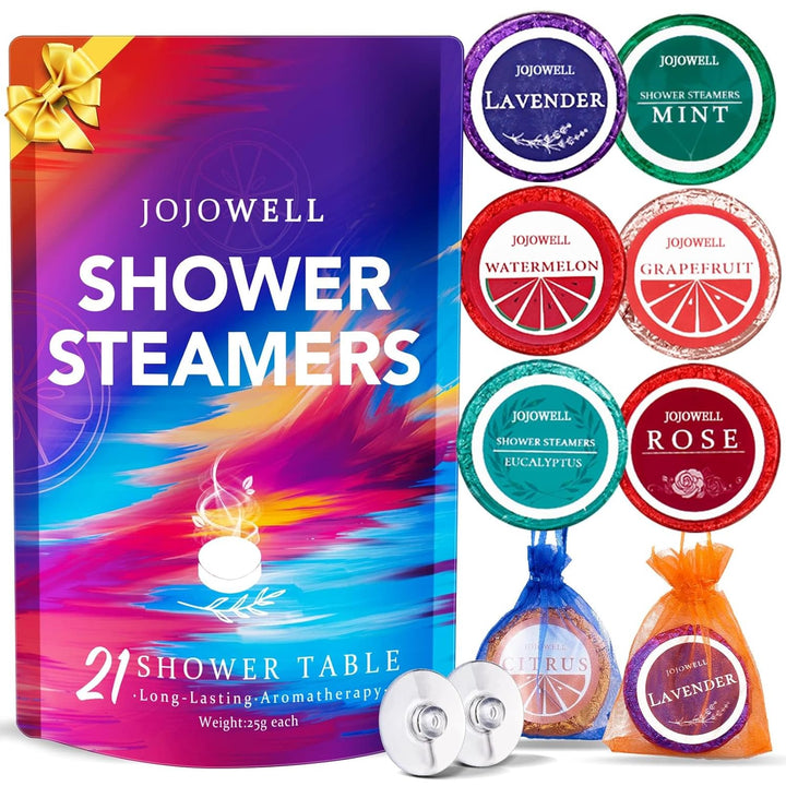 Shower Steamers Aromatherapy - 21Pcs Birthday Gifts for Women, Self Care with Natural Essential Oils Relaxation Home SPA, Womens Gifts for Christmas Stocking Stuffers for Adults, Teens, Wife, Her