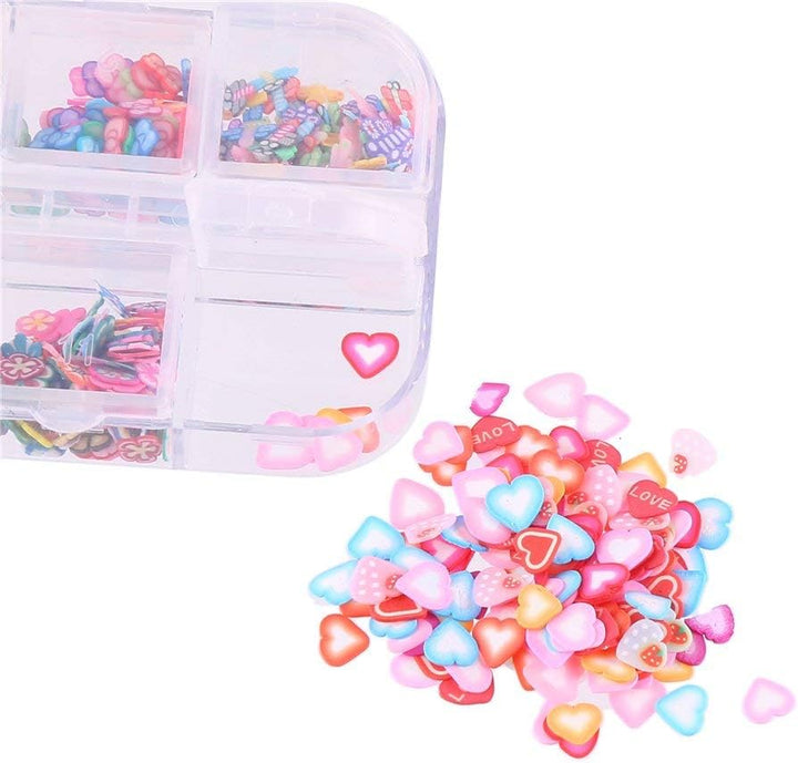 Nail Art Slice with Fruit Flower Food Slice Assorted Designs Polymer Clay Nail Decoration Slice for Slime DIY Craft Projects Decoration