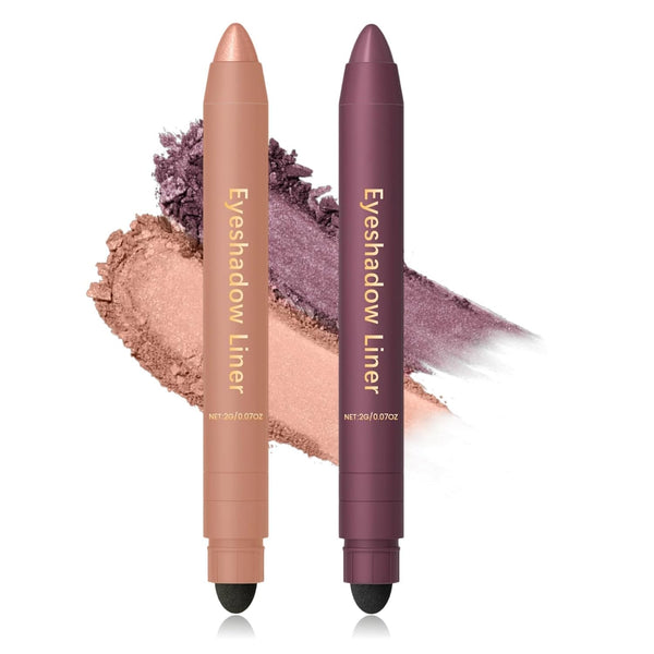 Shadow Liner 2-In-1 Eyeliner Eyeshadow, Shadow Liner Duo Plum, Eyeliner + Eyeshadow, Waterproof, Long-Lasting & Smudge-Proof Wear, Smooth, Easy to Color