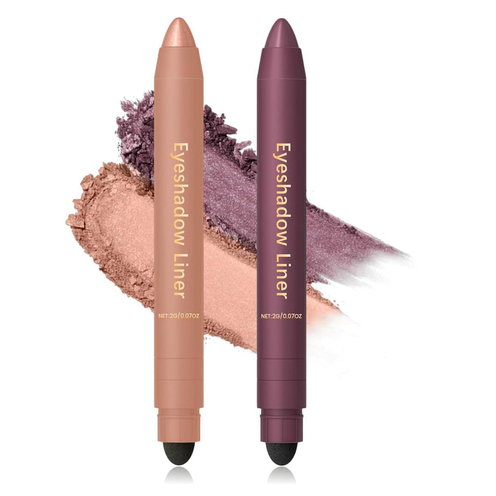 Shadow Liner 2-In-1 Eyeliner Eyeshadow, Shadow Liner Duo Plum, Eyeliner + Eyeshadow, Waterproof, Long-Lasting & Smudge-Proof Wear, Smooth, Easy to Color