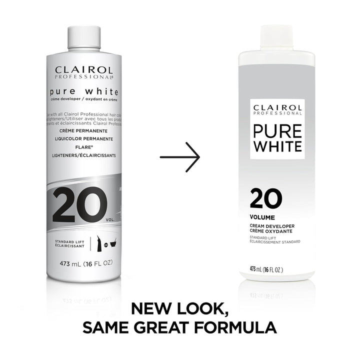 Pure White 20 Volume Hair Developers for Lightening & Gray Coverage
