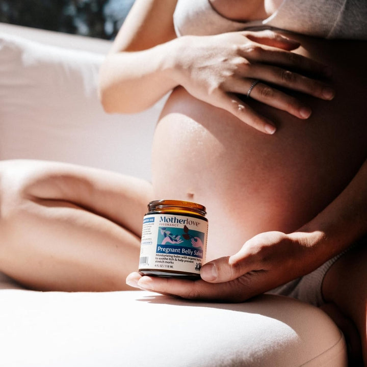 Pregnant Belly Salve (4 Oz) Moisturizing Balm to Use on Growing Belly—Non-Gmo & Organic Herbs