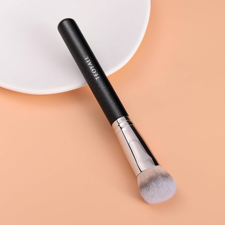 Domed Cheek Brush, Medium Precision Brush Head with Dense Synthetic Bristles for Contour Bronzer Blush with Loose Powder Cream