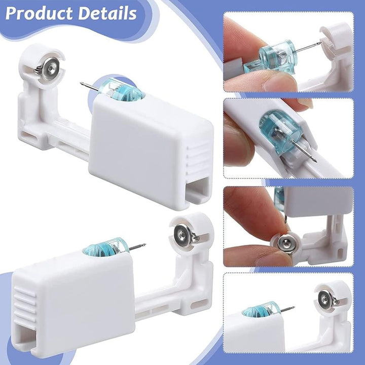 Nose Piercing Gun Kit - 72Pcs Self Nose Piercing Kit Unit Disposable Nose Piercing Gun Including 24Pcs Nose Piercing Gun with 24Pcs Built-In Nose Studs and 24Pcs Clean Tools for Nose Cartilage