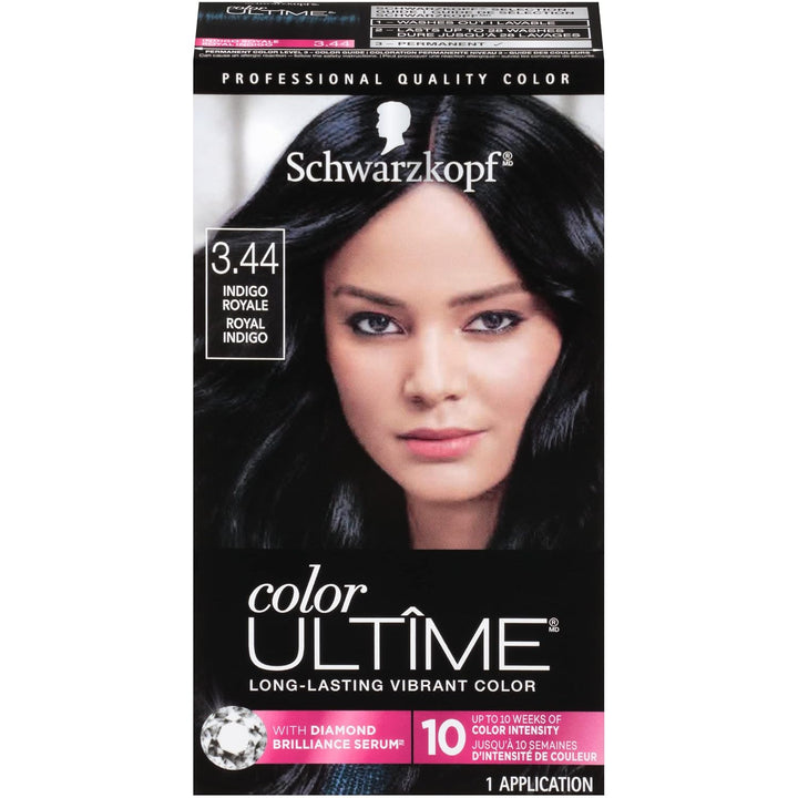 Color Ultime Hair Color, 1.4 Sapphire Black, 1 Application - Permanent Black Hair Dye for Vivid Color Intensity and Fade-Resistant Shine up to 10 Weeks