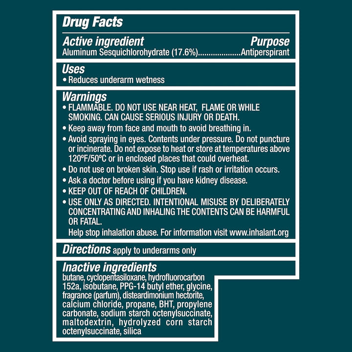 Men Advanced Antiperspirant Deodorant Dry Spray Adventure 72-Hour Sweat and Odor Protection Deodorant for Men with Motionsense Technology, 3.8 Ounce (Pack of 3)