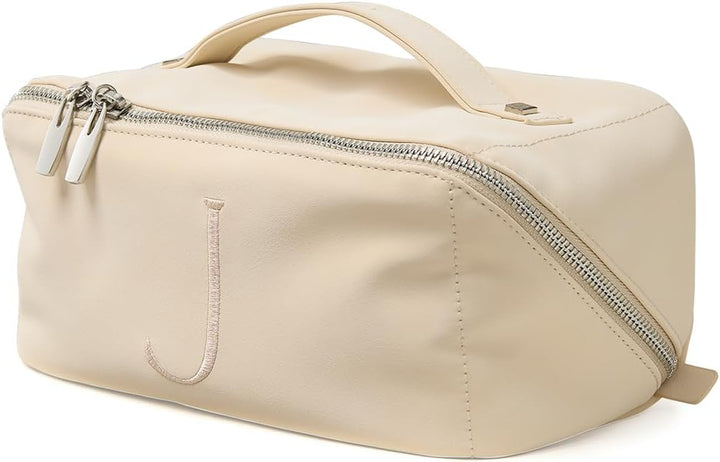 Travel Makeup Bag,Large Capacity Cosmetic Bags for Women,Waterproof Portable Pouch Open Flat Toiletry Bag Pattern Makeup Bag