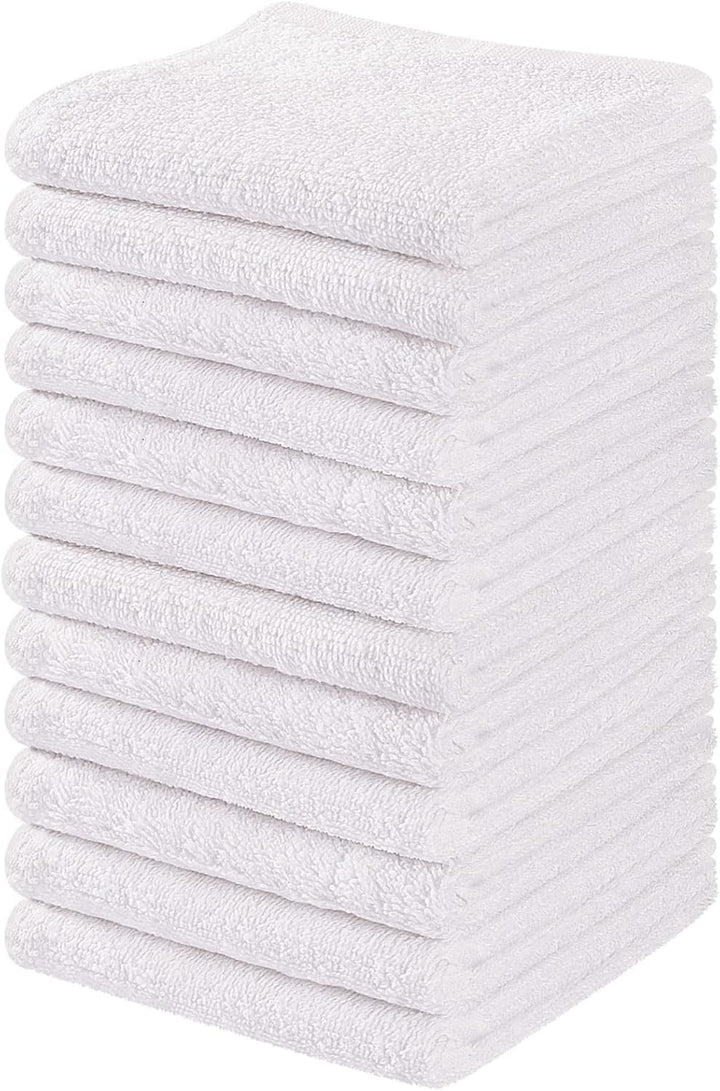 Towel and Linen Mart 100% Cotton - 24 Pack Wash Cloth Set - Flannel Face Cloths, Highly Absorbent and Soft Feel Fingertip Towels (Multi, Pack of 24)