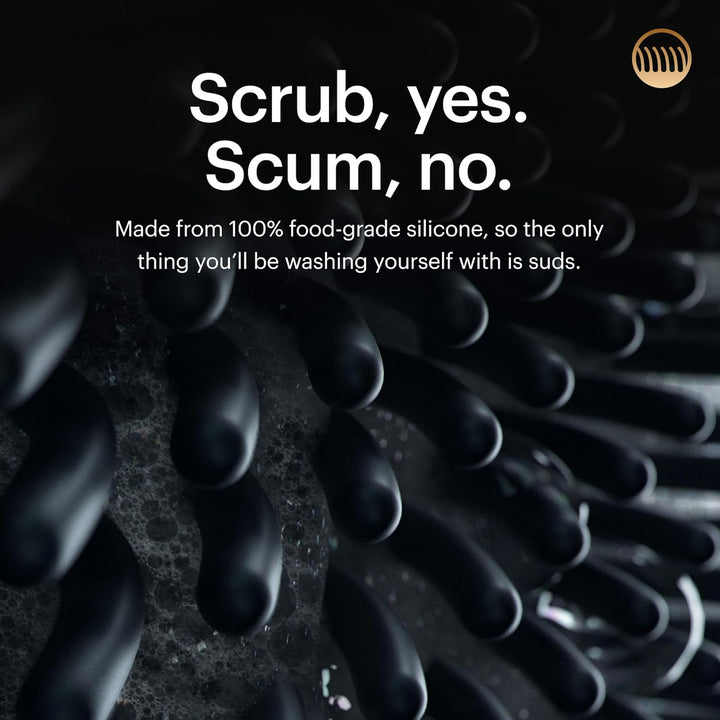 ® the Body Buffer Premium Silicone Scrubber for Nourishing, Cleaning & Exfoliating Your Skin - Lather Boosting Bristles with Ergonomic No-Slip Handle, Long-Lasting & Easy to Clean (1-Pack)