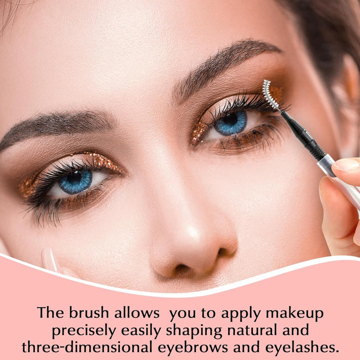 120Pcs Micro Eyebrow Brush with Cap Brow Lamination Brush Spoolies for Brow Eyelash Brush Lash Filler & Lift and Tint Tools for Brows and Lashes Comb Extensions