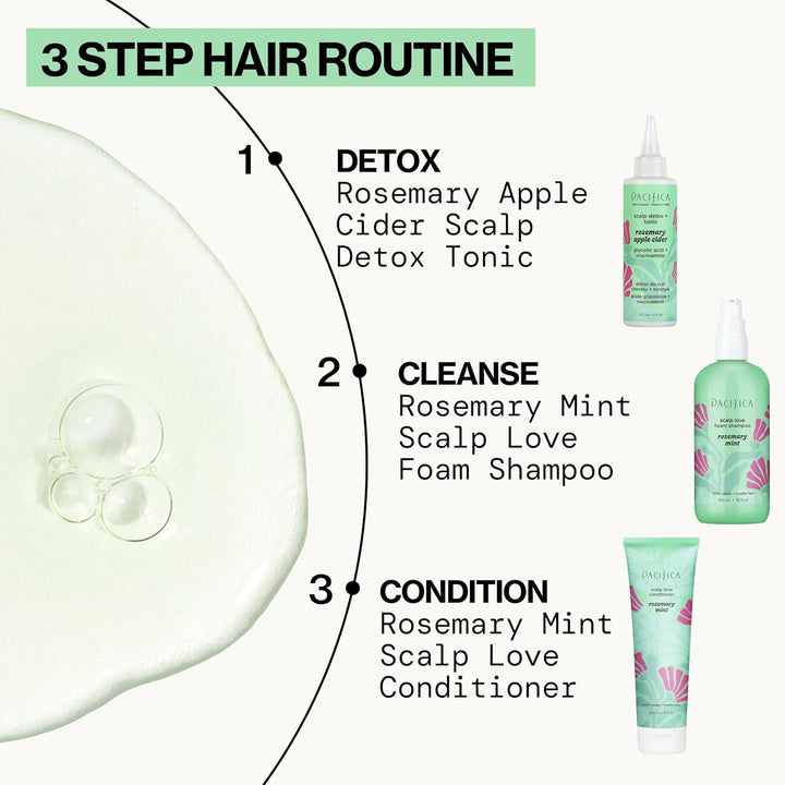 Scalp Detox Tonic – Rosemary Apple Cider Scalp Exfoliator, Apple Cider Vinger Hair Rinse W/ Salicylic Acid for Clarifying Build Up, Vegan Treatment and Pre Shampoo Cleanser - 5 Oz