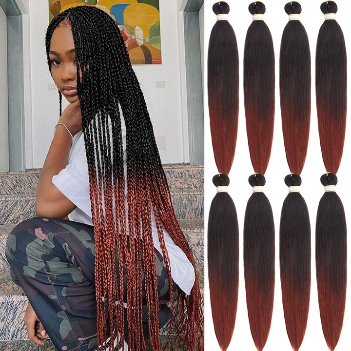 Long Purple Braiding Hair 30 Inch, Pre Stretched Synthetic Braiding Hair for Braids,2 Packs Purple Rumi Hair Extensions for Stage Party Halloween Costume Cosplay