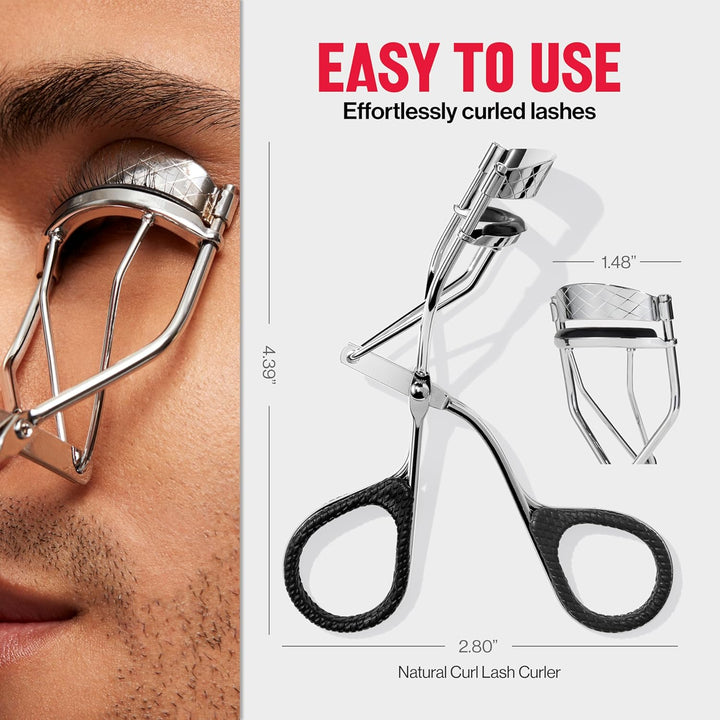 Natural Curl Lash Curler, Gives a Natural Eyelash Lift, with Finger Grips for a Non Slip Grip, Easy to Use, 1 Count