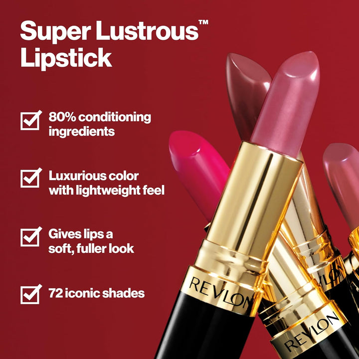 Super Lustrous Lipstick, Creamy Formula for Soft, Fuller-Looking Lips, Moisturized Feel, 755 Bare It All, 0.15 Oz