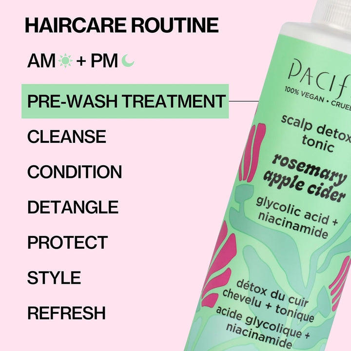 Scalp Detox Tonic – Rosemary Apple Cider Scalp Exfoliator, Apple Cider Vinger Hair Rinse W/ Salicylic Acid for Clarifying Build Up, Vegan Treatment and Pre Shampoo Cleanser - 5 Oz