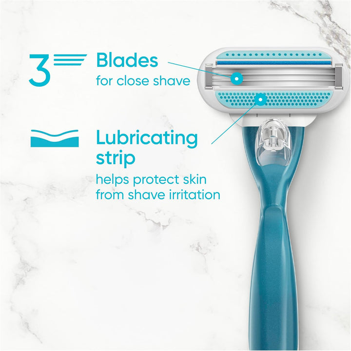 Smooth Womens Razor Blade Refills, 8 Count, Lubracated to Protect the Skin from Irritation