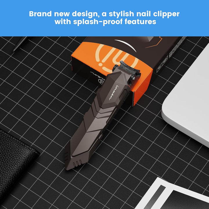 Nail Clippers for Men with Catcher – No Splash, Self-Collecting Premium Steel Clippers for Fingernails & Toenails, Ideal Gifts for Men& Grooming Gifts, Great Gadget & Stocking Stuffer Gift