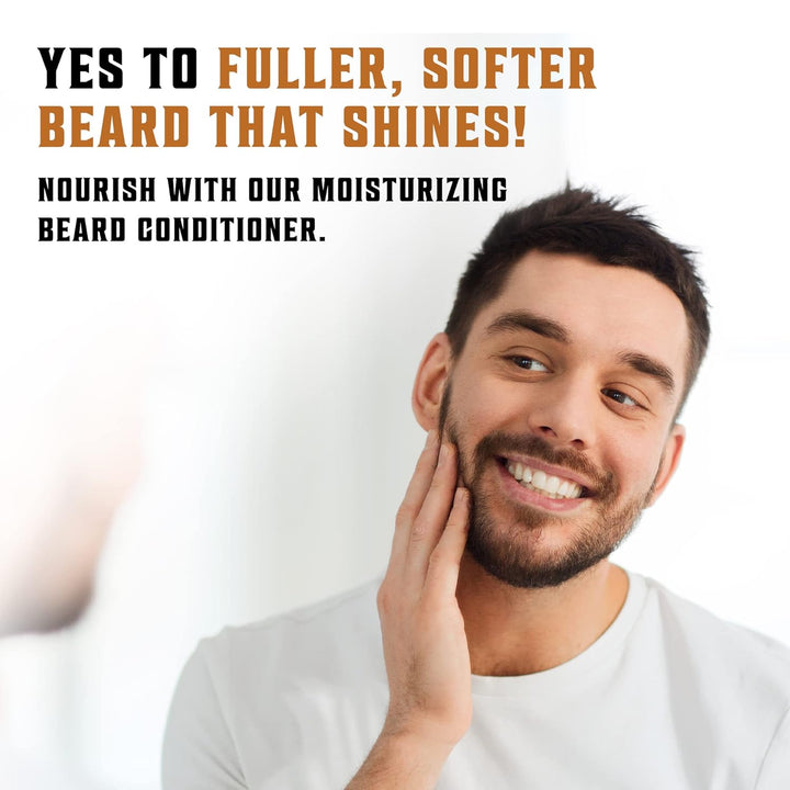 Beard Wash & Beard Conditioner Set W/Argan & Jojoba Oils - Softens & Strengthens - Natural Beard Shampoo W/Beard Oil Sandalwood (5Oz)