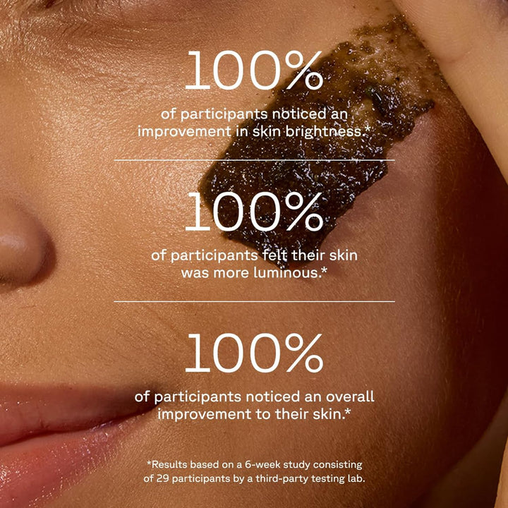 Brightening Facial Scrub - Exfoliating Face Wash, Gentle Daily Scrubber & Exfoliator for Women & Men for Radiant Skin, Cleansing Wash with Sea Kelp & French Green Clay - 4 Fl Oz