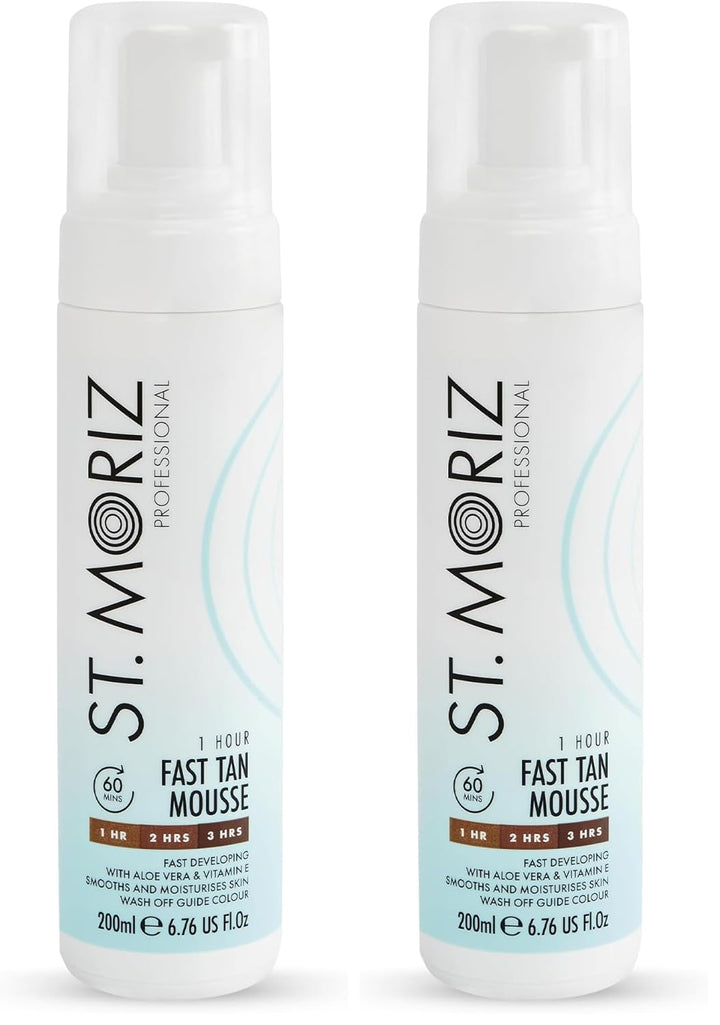St Moriz Professional Dark Self Tanner Mousse - Sunless Instant Self Tanning Foam for a Deep, Natural Looking Fake Tan - with Aloe Vera & Vitamin E (6.76 Fl Oz)
