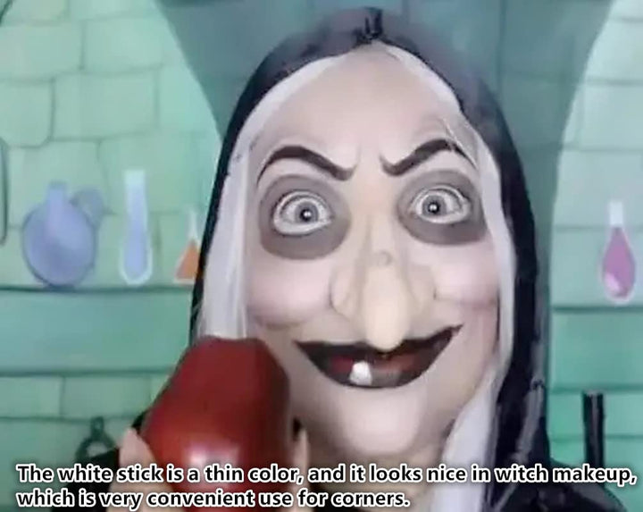 3 PCS Makeup Clown White Cream-Blendable Stick-Eye Black Sticks Face Body Paint Professional Halloween SFX Makeup,Safe Facepaint Nose&Lip Smacking for Sports Festival Make Up(White+Black+Red)