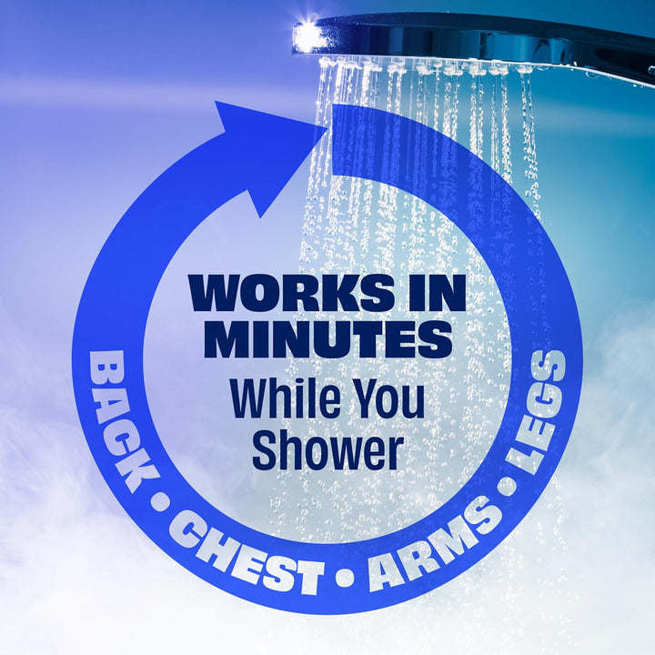 Men Hair Remover Body Cream, Quick and Easy Body Hair Removal Cream for Men, Aloe and Lanolin, Dermatologist Tested, 12 Oz