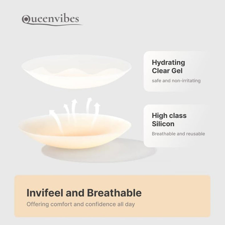 Reusable Silicon Nipple Cover, Cakes Ultrathin Adhesive Breast Body Covers, Pasty, No Show Bra Pad for Women