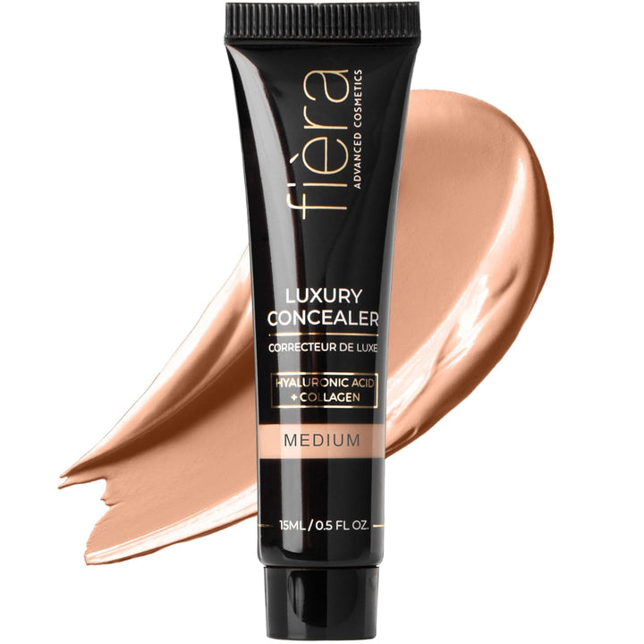 Luxury Concealer & Foundation with Anti-Aging Ingredients - Full Coverage for Dark Circles, Wrinkles, Fine Lines, and Spots, All-Day Wear for Mature Skin - Bisque, 0.5 FL. OZ. / 15 ML