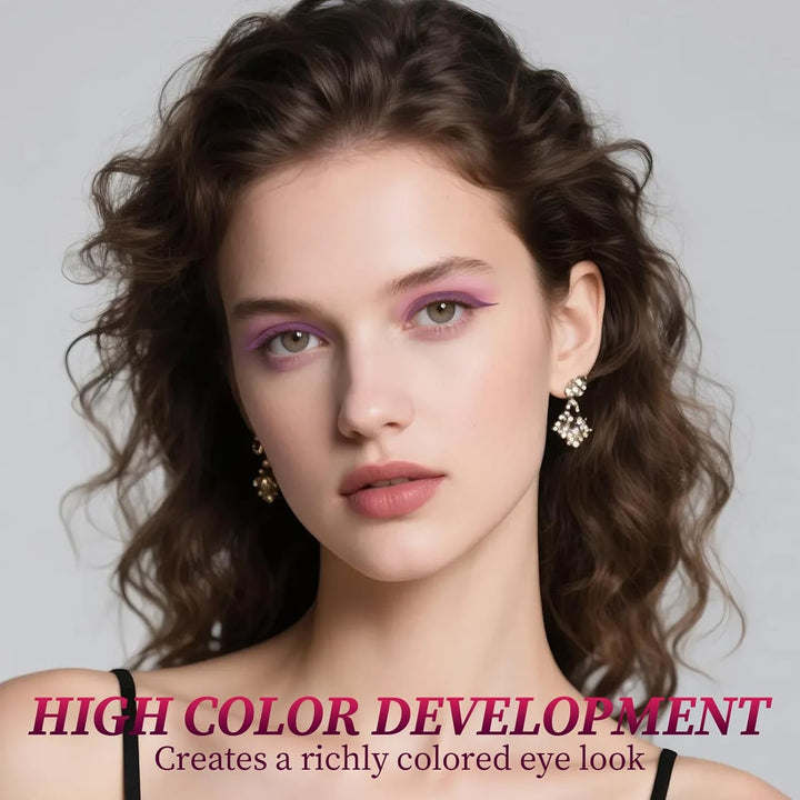 Shadow Liner 2-In-1 Eyeliner Eyeshadow, Inelaborate Eye Shadow, Shadow Liner Duo Plum, 2-In-1 Eye Makeup Eyeliner + Eyeshadow Waterproof, Smooth and Easy to Color(2Pcs)