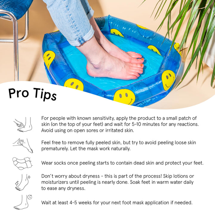 Award-Winning Foot Peeling Mask - Foot Peel Masks with Aloe Vera- Moisturizing Foot Masks That Remove Dead Skin, Exfoliating Foot Mask for Dry Cracked Feet (4 Pairs, Unscented)
