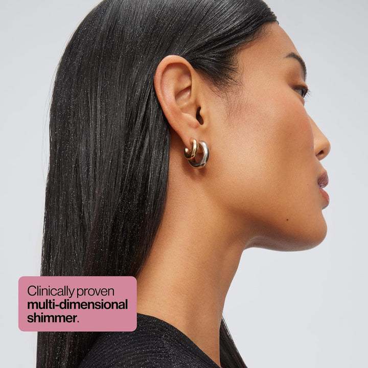 Eva NYC Kweeen Silver Hair and Body Glitter Spray - Our Original Ultra Shimmery Glitter, New Look - Adds Shine + Non-Sticky - Quick Drying Sparkle Spray - Warm Vanilla Scent - 4.9 Oz