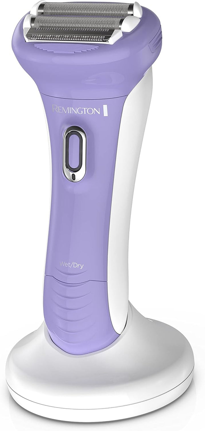 Smooth & Silky Electric Shaver for Women, 4-Blade Smooth Glide Foil Shaver and Bikini Trimmer with Almond Oil Strip, Shave Wet or Dry