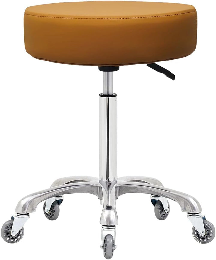 Rolling Stool with Wheels, Heavy Duty Hydraulic Massage Stool for Shop Guitar Lab Tattoo Workbench Medical, Adjustable Swivel Chair (Black)