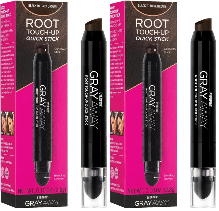 Gray Away Root Touchup Quick Stick, Black/Dark Brown, 0.1 Oz