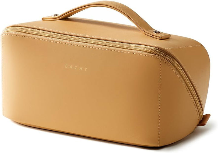 Travel Makeup Bag,Large Capacity Cosmetic Bags for Women,Waterproof Portable Pouch Open Flat Toiletry Bag Pattern Makeup Bag