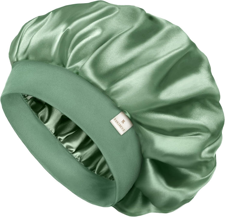 Silk Bonnet for Men Women Hair Bonnet for Sleeping Double Layer Satin Bonnet for Natural Curly Hair Unisex Sleep Cap