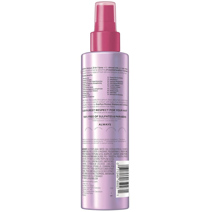 Sulfate Free Moisture 21-In-1 Leave-In Conditioner for Dry Hair, Everpure, 6.7 Fl Oz