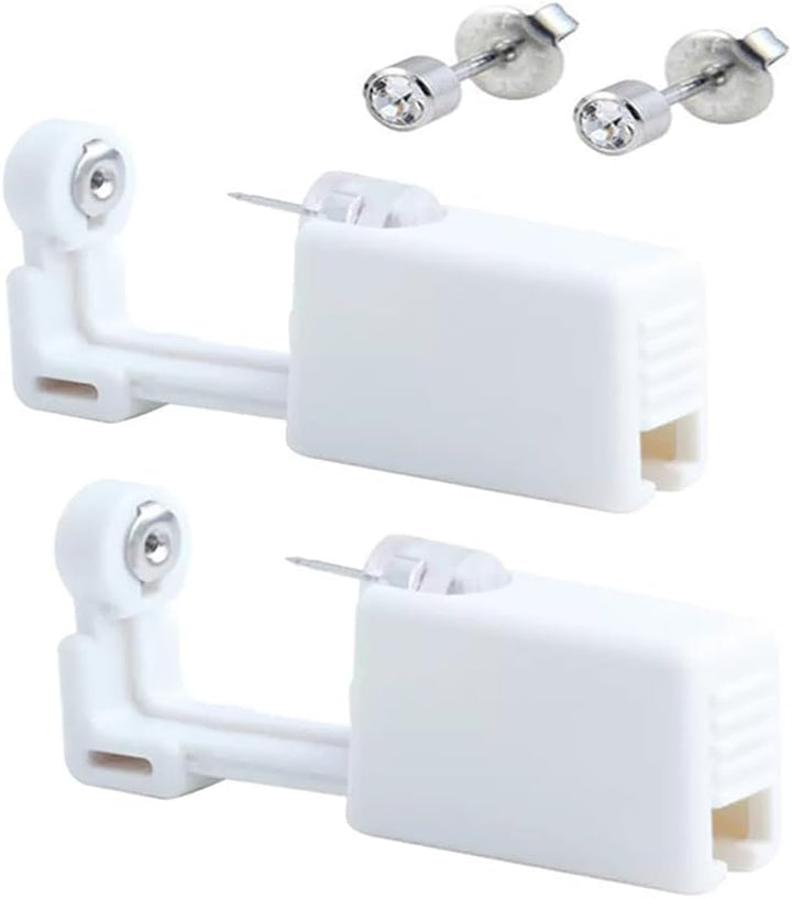 Ear Piercing Kit, 2 Pcs Disposable Ear Piercing Gun with Preloaded Ear Stud, at Home Self Ear Piercing Gun Kit