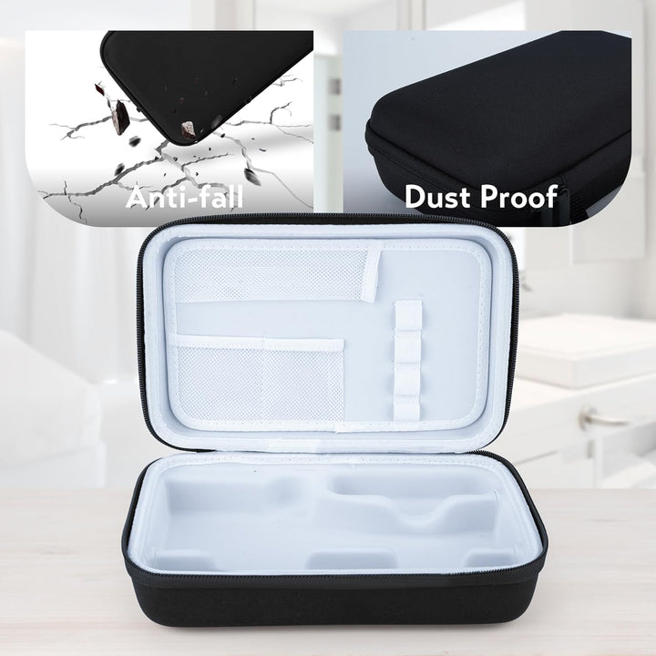 Portable Water Flosser Travel Case, Oral Irrigator Organizer, Sturdy EVA Case for Flosser, Electric Toothbrush, Toothpaste and Accessories - Black