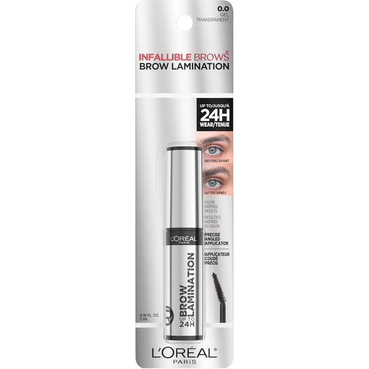 Infallible up to 24H Wear Brow Lamination, Water-Resistant Longwear Eyebrow Gel Make Up, Clear/Transparent, 0.16 Fl Oz