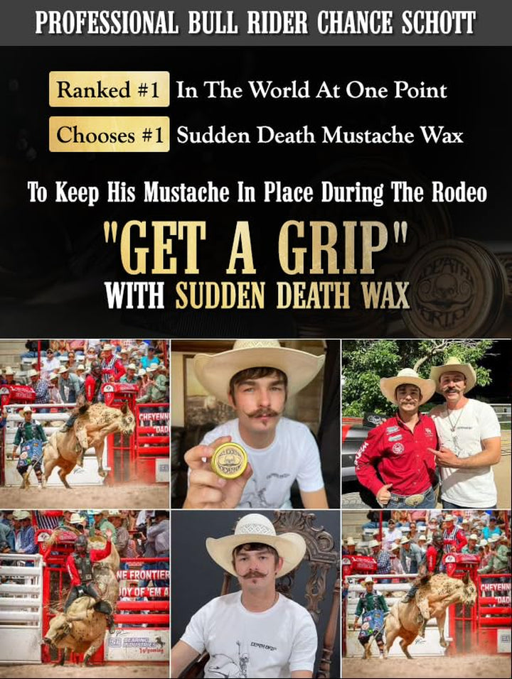 Mustache Wax Strong Hold Grooming for Men | Sudden Death Moustache & Beard Wax 1Oz Tin | Perfect for Handlebar Mustaches by  | No Heat Source Required