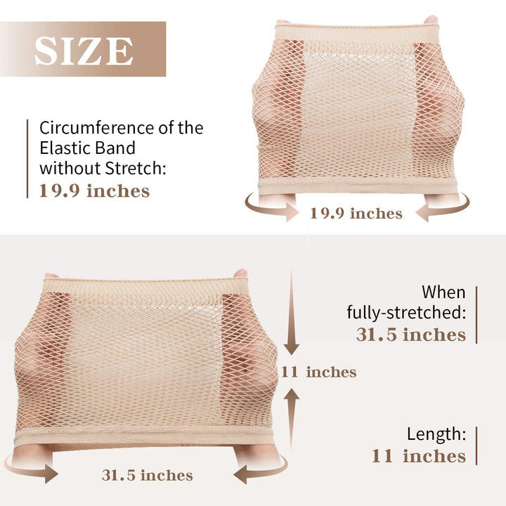 Wig Caps for Women, Hair Net for Wig, Mesh Wig Cap for Long Hair, Natural Nude, 2 Pieces