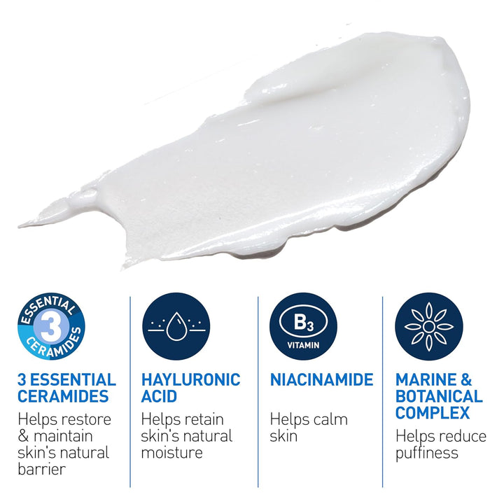 Eye Repair Cream, under Eye Cream for Puffiness and Bags under Eyes, Hyaluronic Acid + Niacinamide + Marine Botanical Complex, Oil Free & Opthalmologist Tested