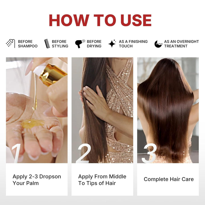 Moroccan Argan Oil for Hair Healing Cold Pressed Weightless Argan Oil Hair Serum for Dry Damaged Hair 50Ml