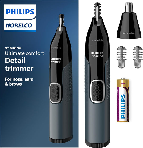 Philips Nose Trimmer 3000, for Nose, Ears Eyebrows, NT3600/62