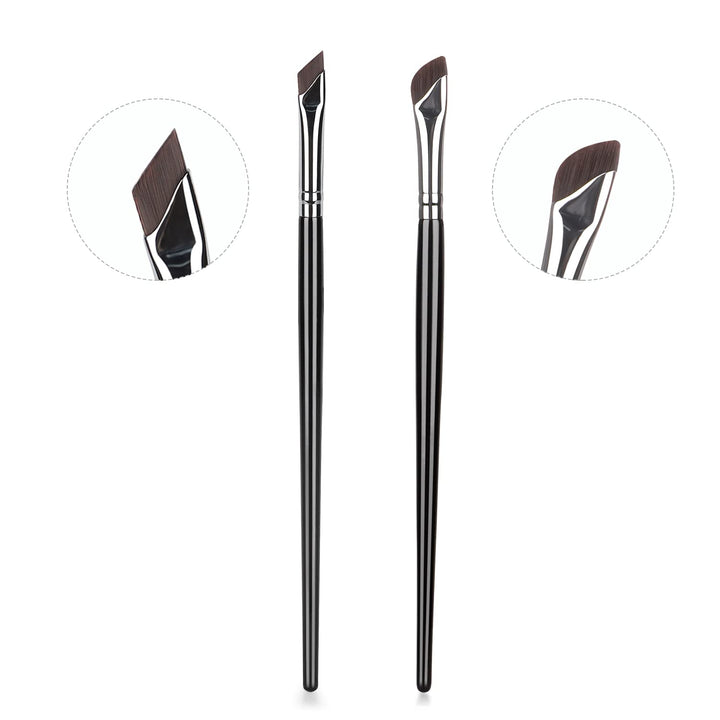 Eyeliner Brushes Set, Fine Angled Eyeliner Eyebrow Concealer Brushes, Upgraded Sickle Ultra Thin Slanted Flat Angle for Beauty Cosmetic Tool(3 Pieces)