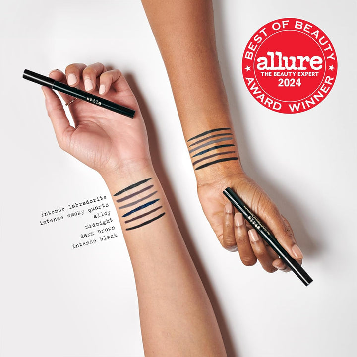 Waterproof Liquid Eye Liner, Stay All Day Makeup with Fine Brush Tip Lasting Satin Finish, Smudge-Proof & Transfer-Resistant