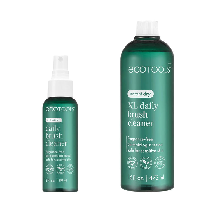 Daily Makeup Brush Cleanser Spray, Quick Drying, Fragrance Free & Dermatologist Tested, Travel Size, TSA Approved, Cruelty-Free & Vegan 3 Fl Oz./89 Ml. Bottle