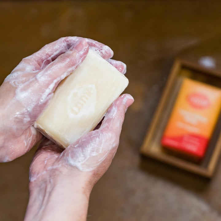 Triple Milled Bar Soap - Rich Moisture & Gentle Cleansing - Paraben Free, Phthalate Free, Skin Safe - 5 Ounce (Clean Tangerine)