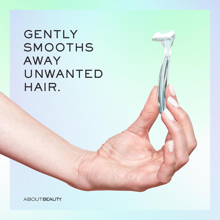 About Body Bikini Shavers - 3 Gentle Beauty Groomers, Japanese Steel Razor Ideal for Shaving, Exfoliating and Trimming Intimate Areas, Skin-Soothing Aloe Moisture Pad Gently Glides along Skin